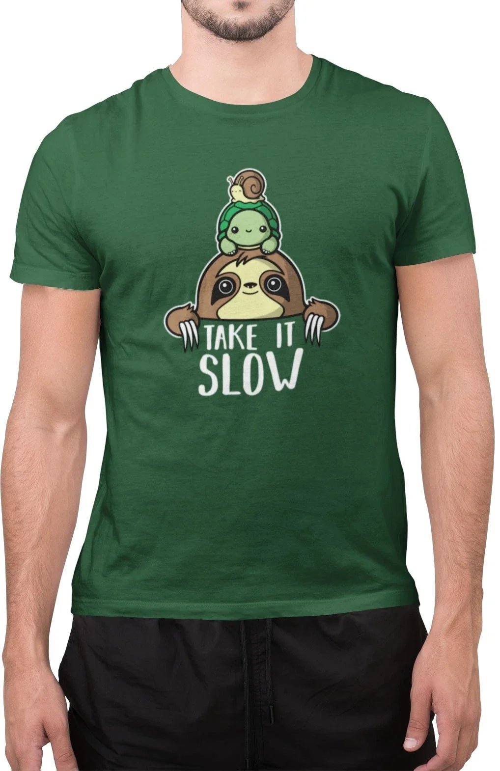 Funny take it Slowly Sloth Turtle Snail Lazy - Adult & Kids T-Shirts, Sweatshirts & Hoodies apparel design preview 1