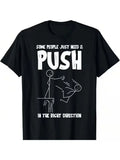 Some People Just Need A Push Funny Dark Humor Graphic - Adult & Kids T-Shirts, Sweatshirts & Hoodies apparel design preview 1