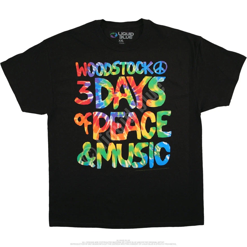 WOODSTOCK MUSIC FESTIVAL-PEACE,MUSIC,LOVE-BLACK - Adult & Kids T-Shirts, Sweatshirts & Hoodies apparel design preview 1