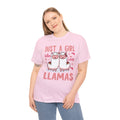 JUST A GIRL WHO LOVES LLAMAS Cute Funny Animal Kawaii - Adult & Kids T-Shirts, Sweatshirts & Hoodies apparel design preview 1
