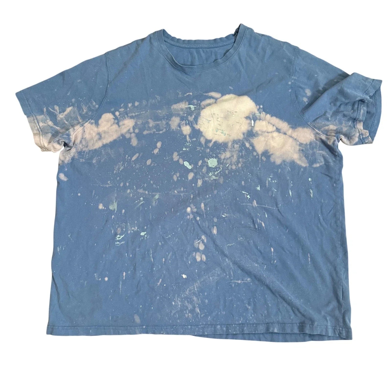 Blue Bleach Splatter Y2K Grubge BoDistressed Thrashed - Adult & Kids T-Shirts, Sweatshirts & Hoodies apparel design preview 1