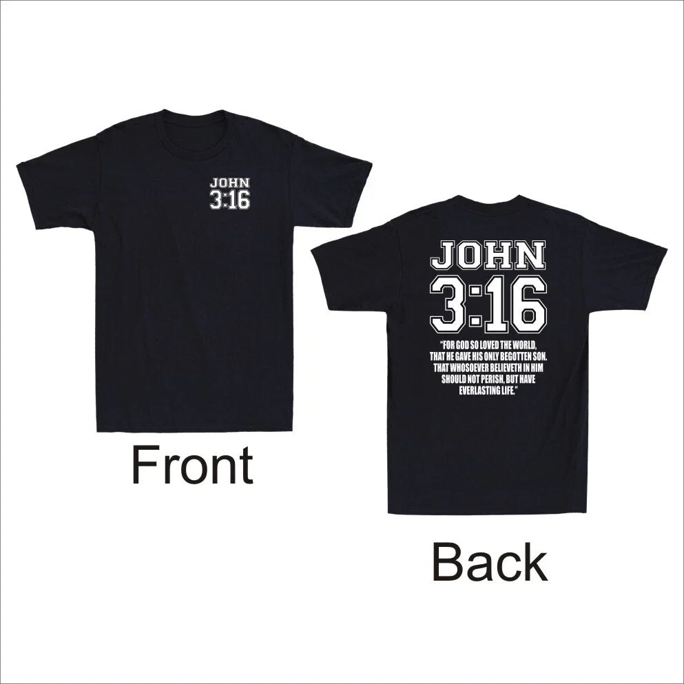 John 3:16 Christian Bible Jesus Faith Front Back - Adult & Kids T-Shirts, Sweatshirts & Hoodies apparel design preview 1