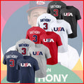 Roman Anthony #3 Team USA 2026 Name Number - Adult & Kids T-Shirts, Sweatshirts & Hoodies apparel design preview 1