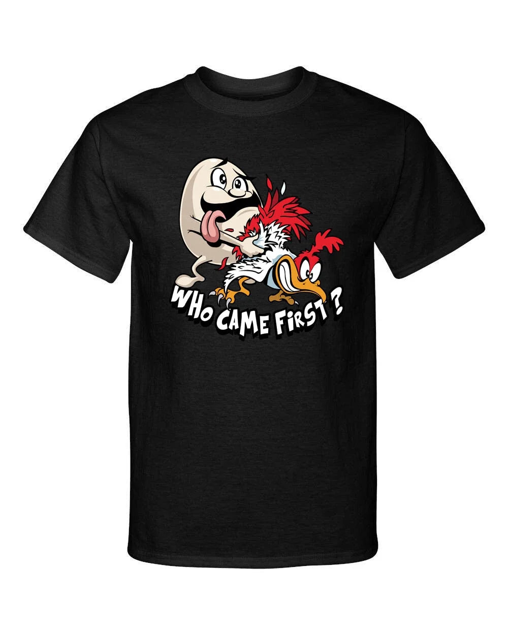 Who Came First The Chicken or Egg Adult Humor Graphic - Adult & Kids T-Shirts, Sweatshirts & Hoodies apparel design preview 1