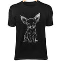 Chihuahua Dog Line Art Tiny Body, Big Ears Cute - Adult & Kids T-Shirts, Sweatshirts & Hoodies apparel design preview 1