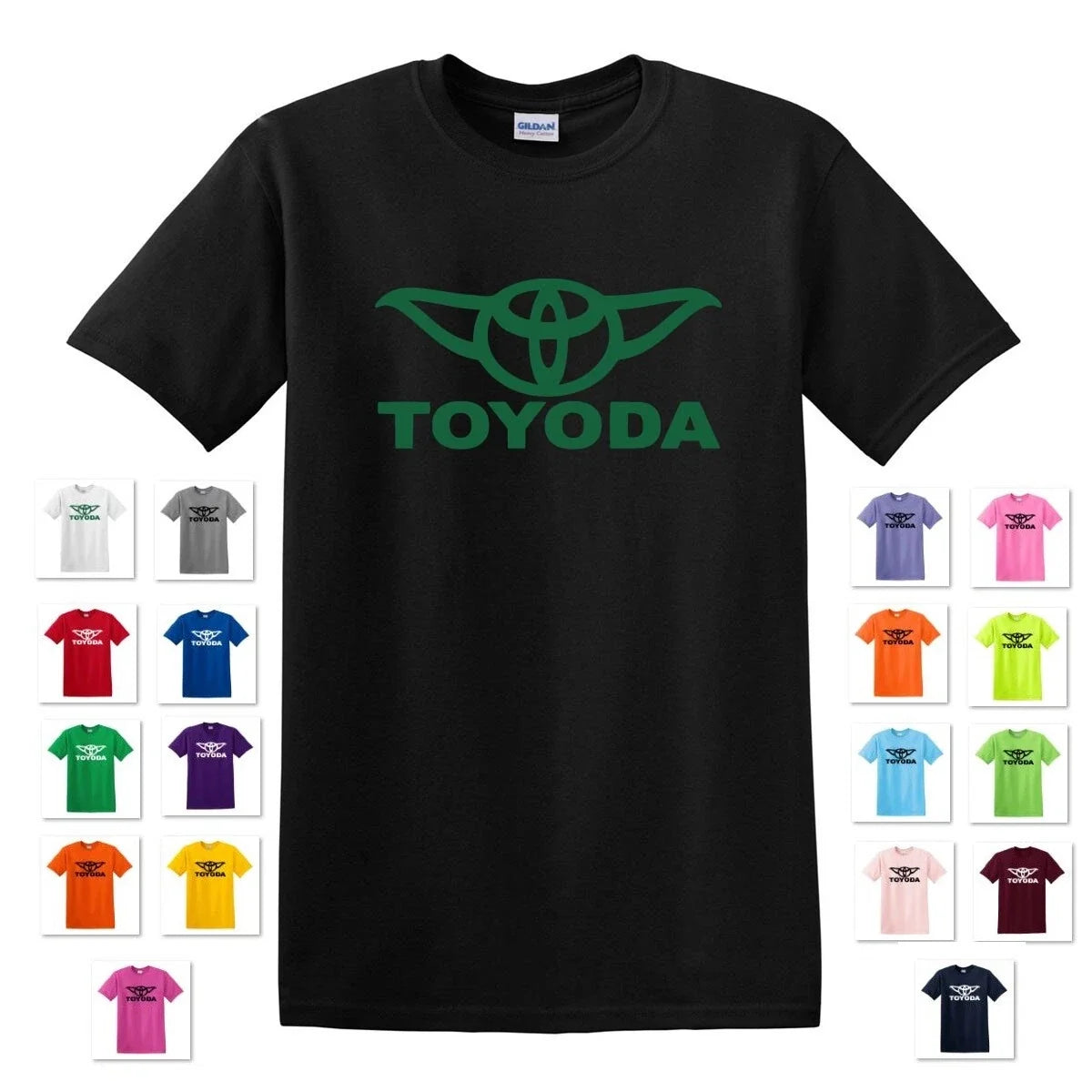 NEW TOYODA FUNNY COMICAL YODA WARS STAR TOYOTA CAR - Adult & Kids T-Shirts, Sweatshirts & Hoodies apparel design preview 1