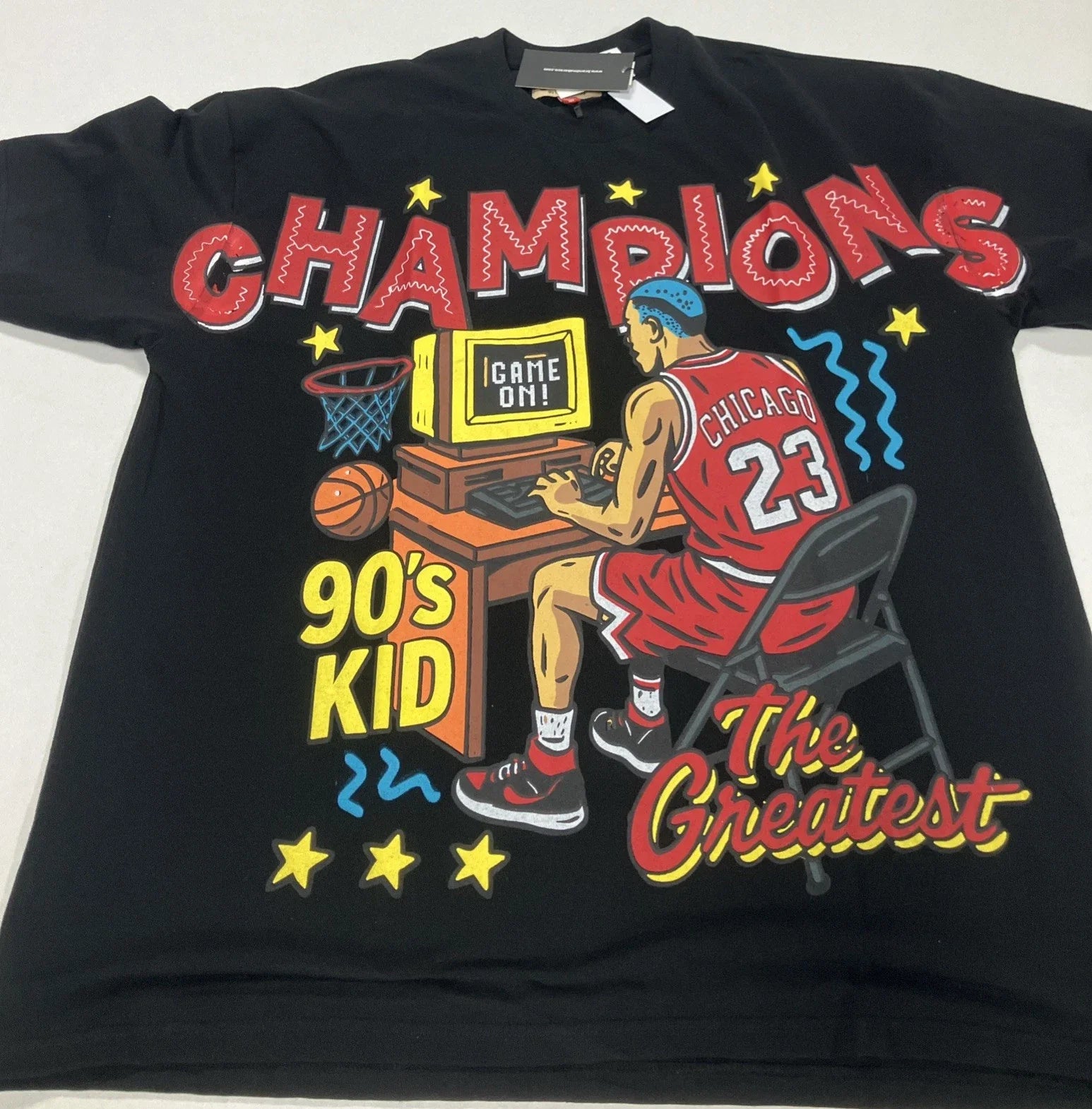 MJ x Kobe CHAMPIONS 90'S KID Men's Graphic Print - Adult & Kids T-Shirts, Sweatshirts & Hoodies apparel design preview 1