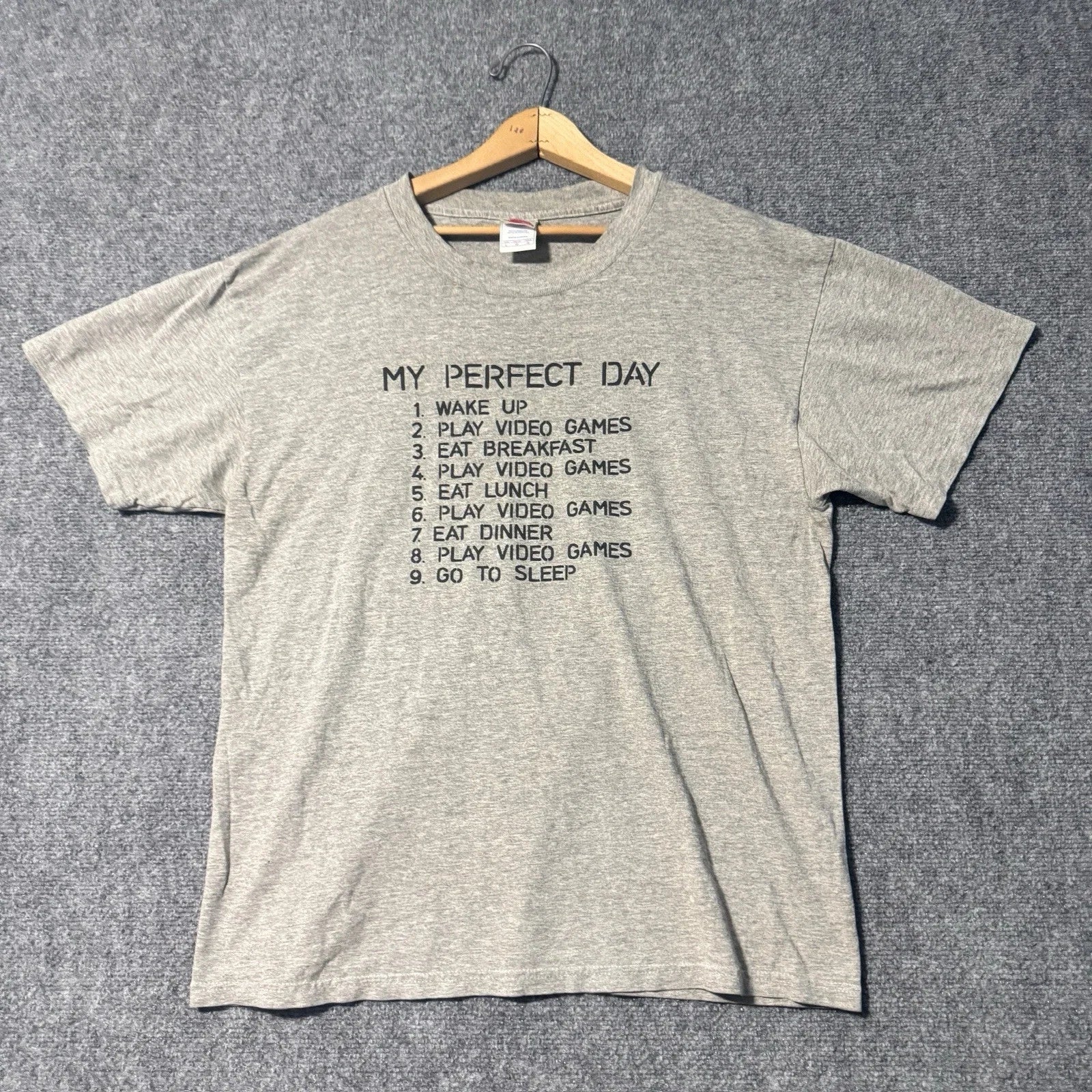 Tennessee River Men's Large My Perfect Day Gray/Black - Adult & Kids T-Shirts, Sweatshirts & Hoodies apparel design preview 1
