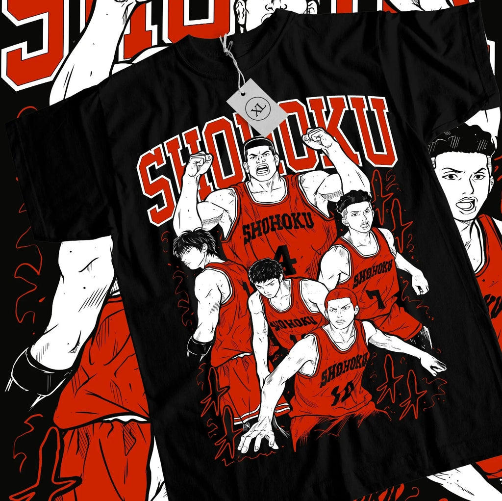 Slam Dunk Team Basketball Anime Sport Manga All Size - Adult & Kids T-Shirts, Sweatshirts & Hoodies apparel design preview 1