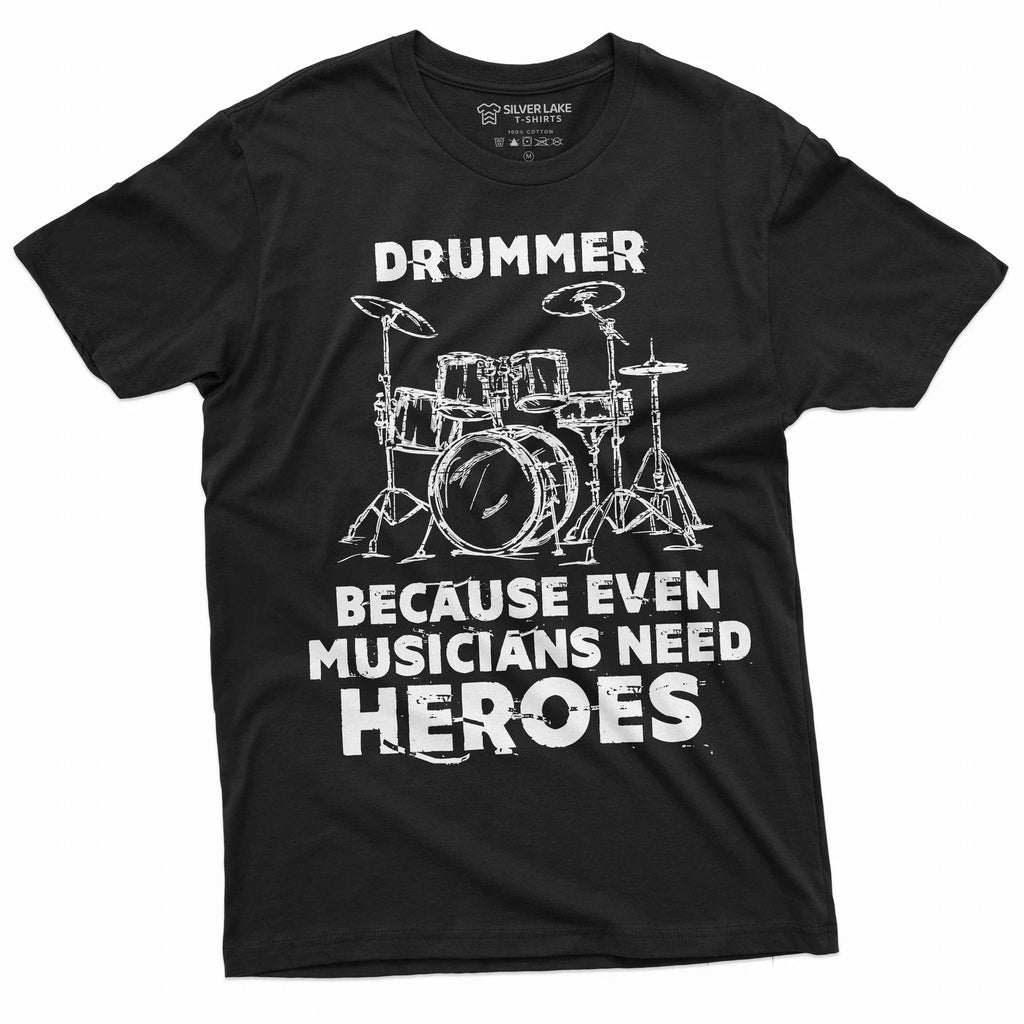Drummer funny gift drumming music musician band for - Adult & Kids T-Shirts, Sweatshirts & Hoodies apparel design preview 1