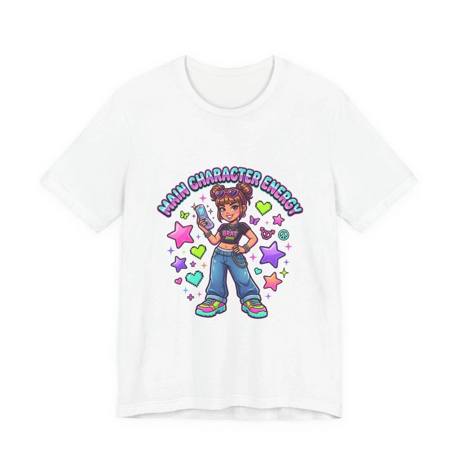 Main Character Energy Y2K Aesthetic, 2000s Retro - Adult & Kids T-Shirts, Sweatshirts & Hoodies apparel design preview 1
