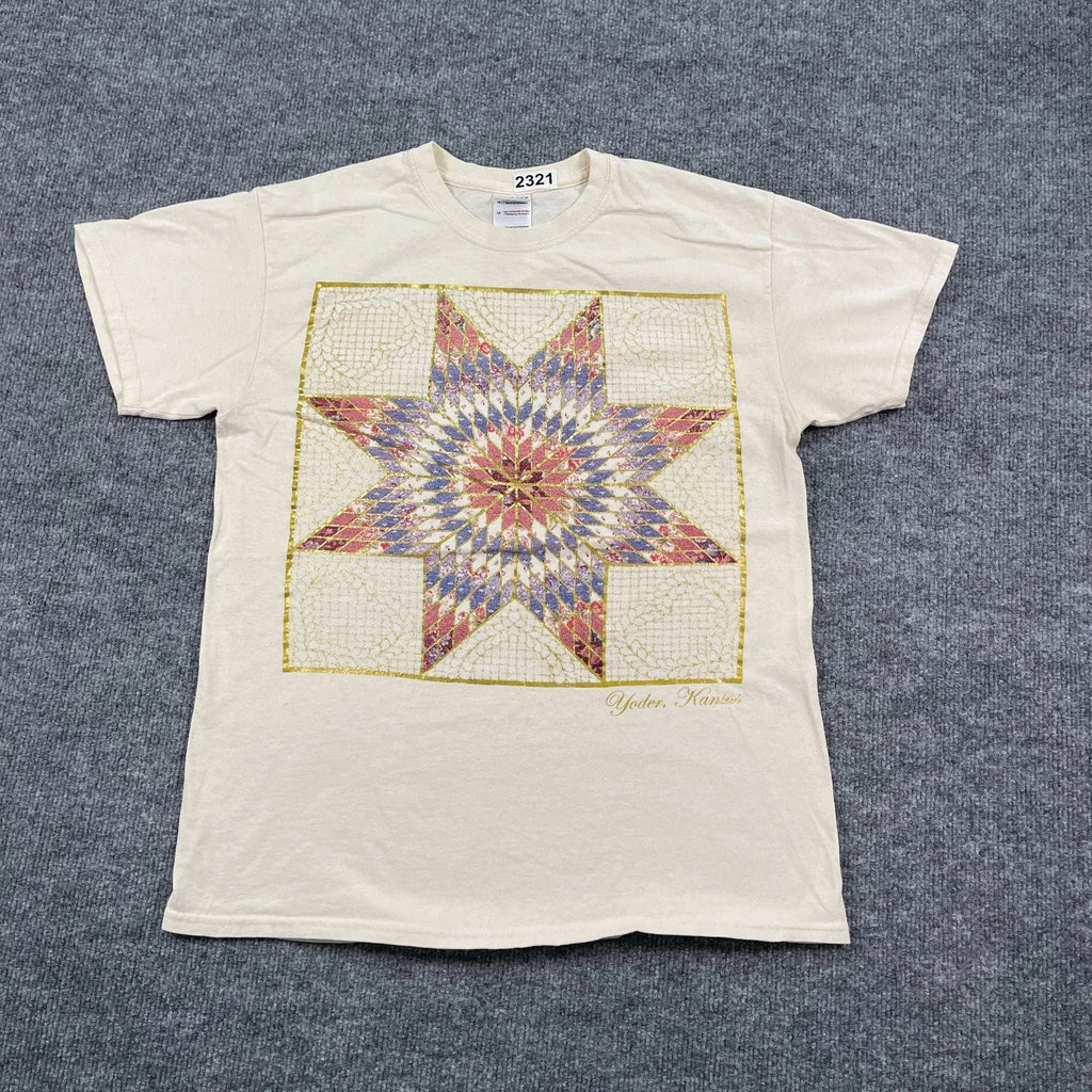 Vintage Y2K Yoder Kansas Quilt Star Pattern Medium - Adult & Kids T-Shirts, Sweatshirts & Hoodies apparel design preview 1