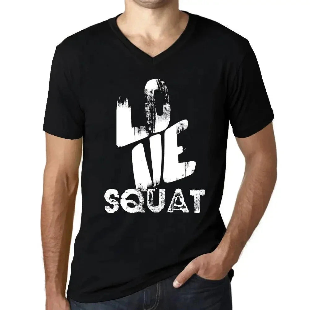 Men's Graphic V Neck Love Squat Eco-Friendly Limited - Adult & Kids T-Shirts, Sweatshirts & Hoodies apparel design preview 1