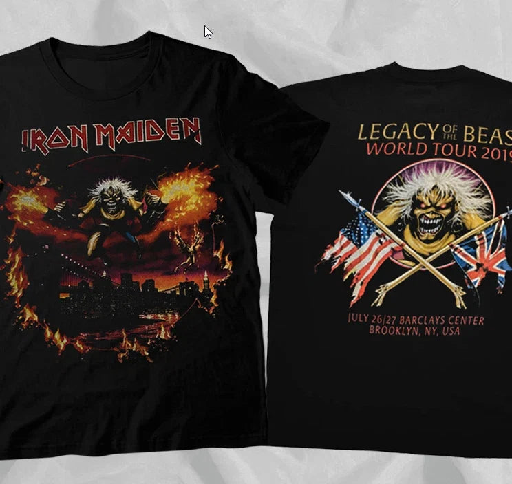 IRON MAIDEN 2019 Tour Legacy' Of The Beast Brooklyn - Adult & Kids T-Shirts, Sweatshirts & Hoodies apparel design preview 1