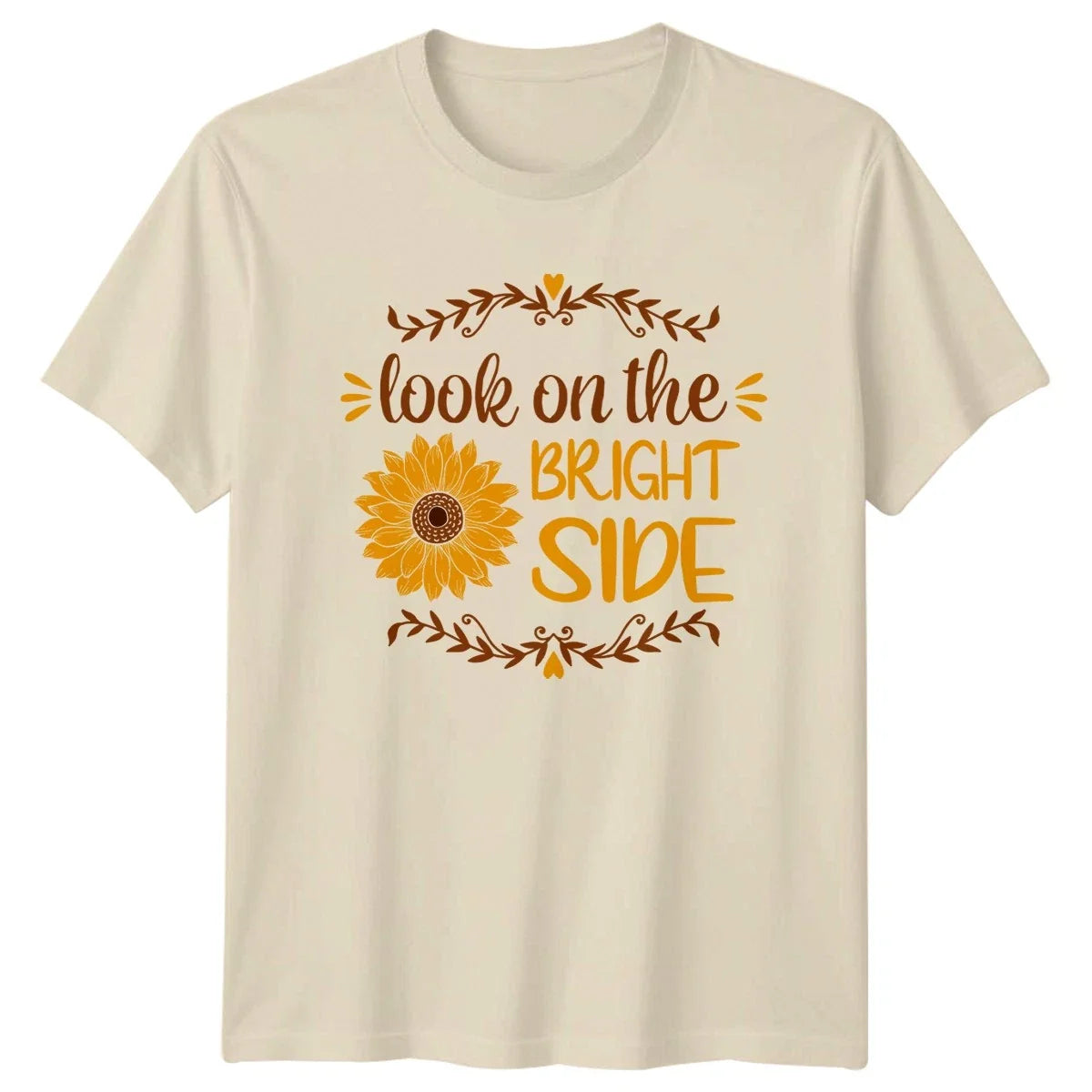 Look On The Bright Side Womens Floral Positivity Gift - Adult & Kids T-Shirts, Sweatshirts & Hoodies apparel design preview 1