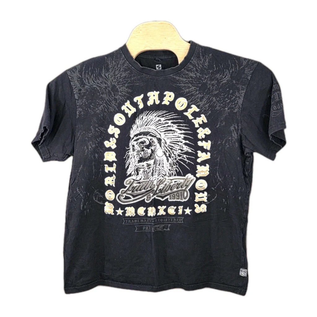 Vintage Y2K Southpole Mens XL Skull Headdress Graphic - Adult & Kids T-Shirts, Sweatshirts & Hoodies apparel design preview 1