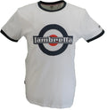 Lambretta Mens White Target Logo Ringer - Adult & Kids T-Shirts, Sweatshirts & Hoodies apparel design preview 1