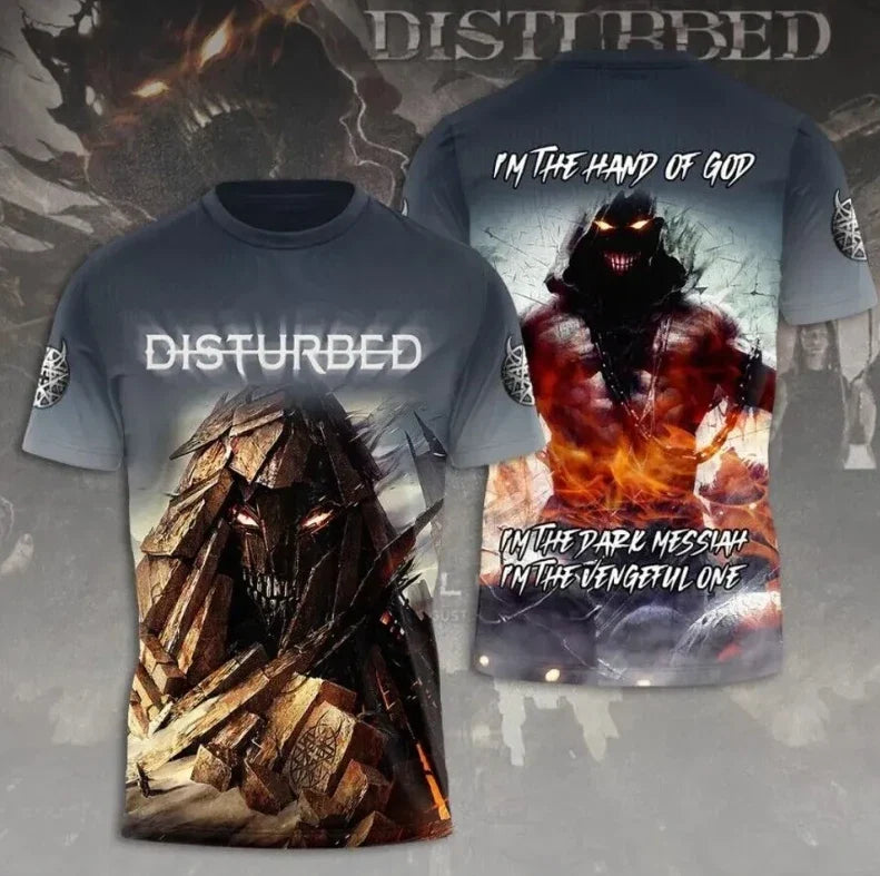Disturbed Band Music 3D AOP Graphic Rock Unisex S-5XL - Adult & Kids T-Shirts, Sweatshirts & Hoodies apparel design preview 1