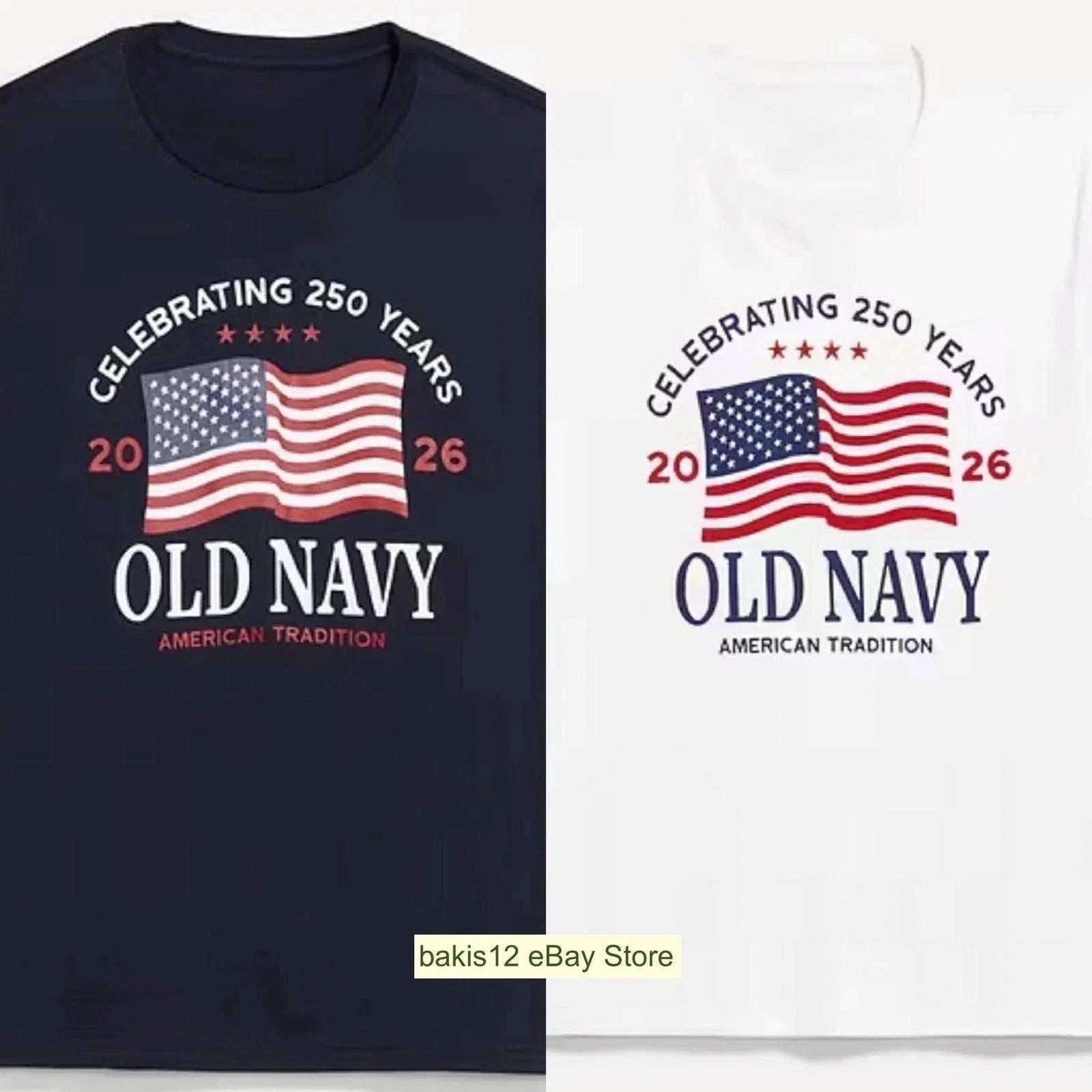 OLD NAVY US Flag 2026 250th Anniversary - Adult & Kids T-Shirts, Sweatshirts & Hoodies apparel design preview 1