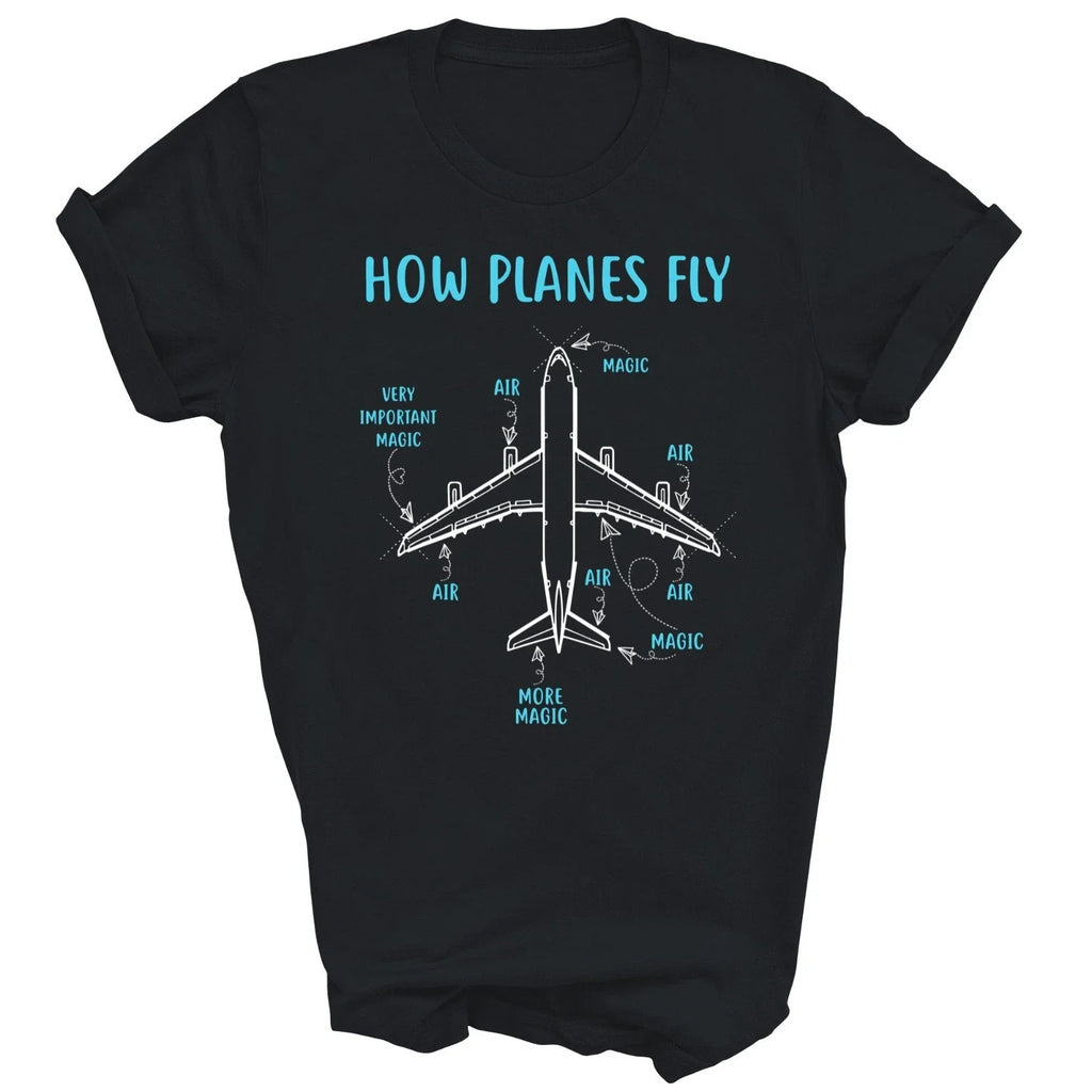 How Planes Fly Funny Aviation Engineer Pilot Airplane - Adult & Kids T-Shirts, Sweatshirts & Hoodies apparel design preview 1