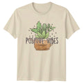 Positive Vibes Succulent Plants Gardening Birthday - Adult & Kids T-Shirts, Sweatshirts & Hoodies apparel design preview 1