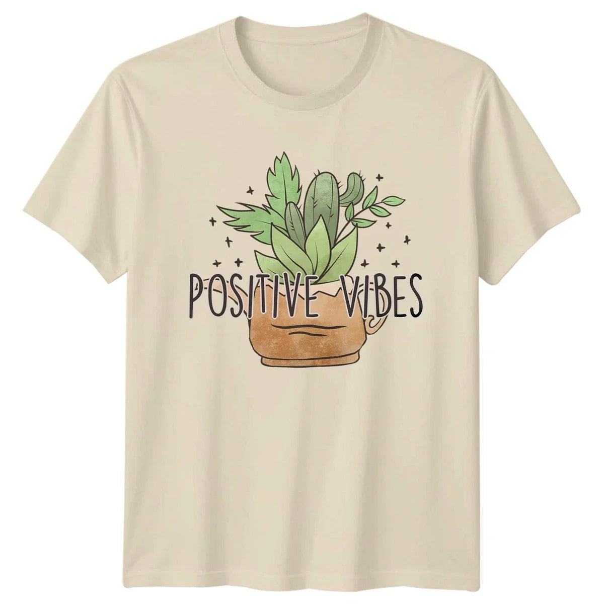 Positive Vibes Succulent Plants Gardening Birthday - Adult & Kids T-Shirts, Sweatshirts & Hoodies apparel design preview 1