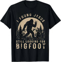 Retro I Found Jesus Still Looking Bigfoot - Adult & Kids T-Shirts, Sweatshirts & Hoodies apparel design preview 1
