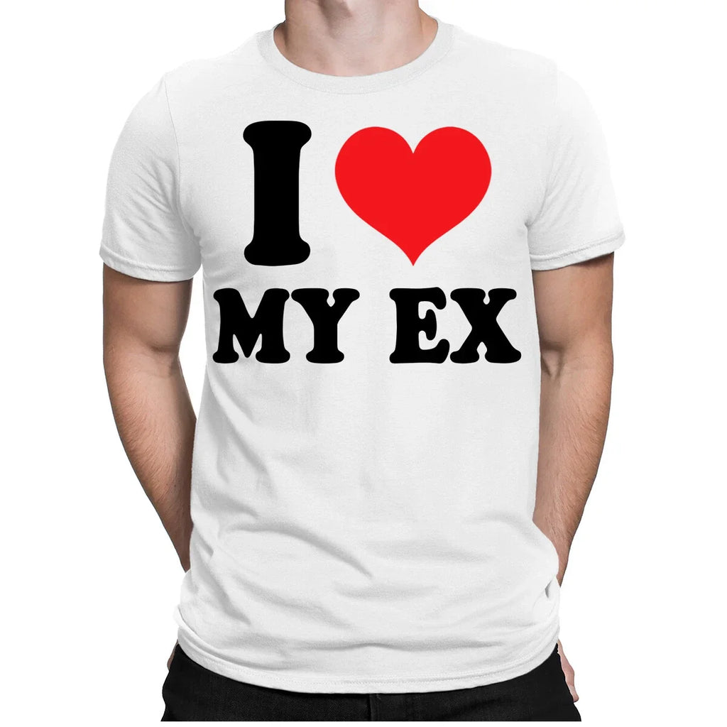 I Love My EX Red Heart Sarcastic Saying Quote Gift - Adult & Kids T-Shirts, Sweatshirts & Hoodies apparel design preview 1