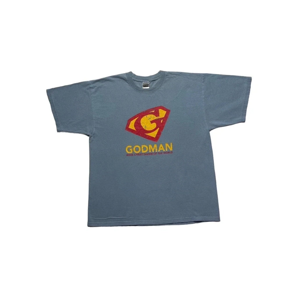 Y2K Godman Superman Jesus - Adult & Kids T-Shirts, Sweatshirts & Hoodies apparel design preview 1