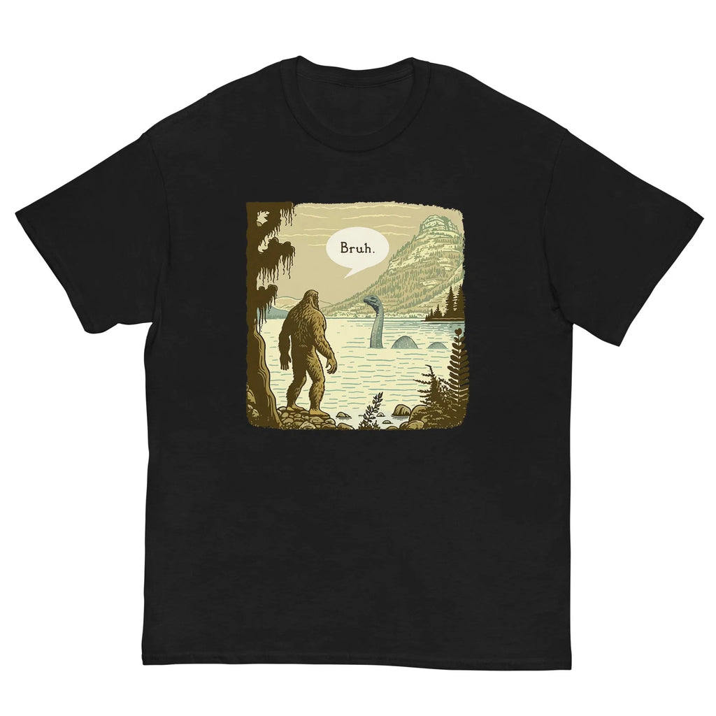 Funny Bigfoot Sasquatch Loch Ness Monster Introvert - Adult & Kids T-Shirts, Sweatshirts & Hoodies apparel design preview 1