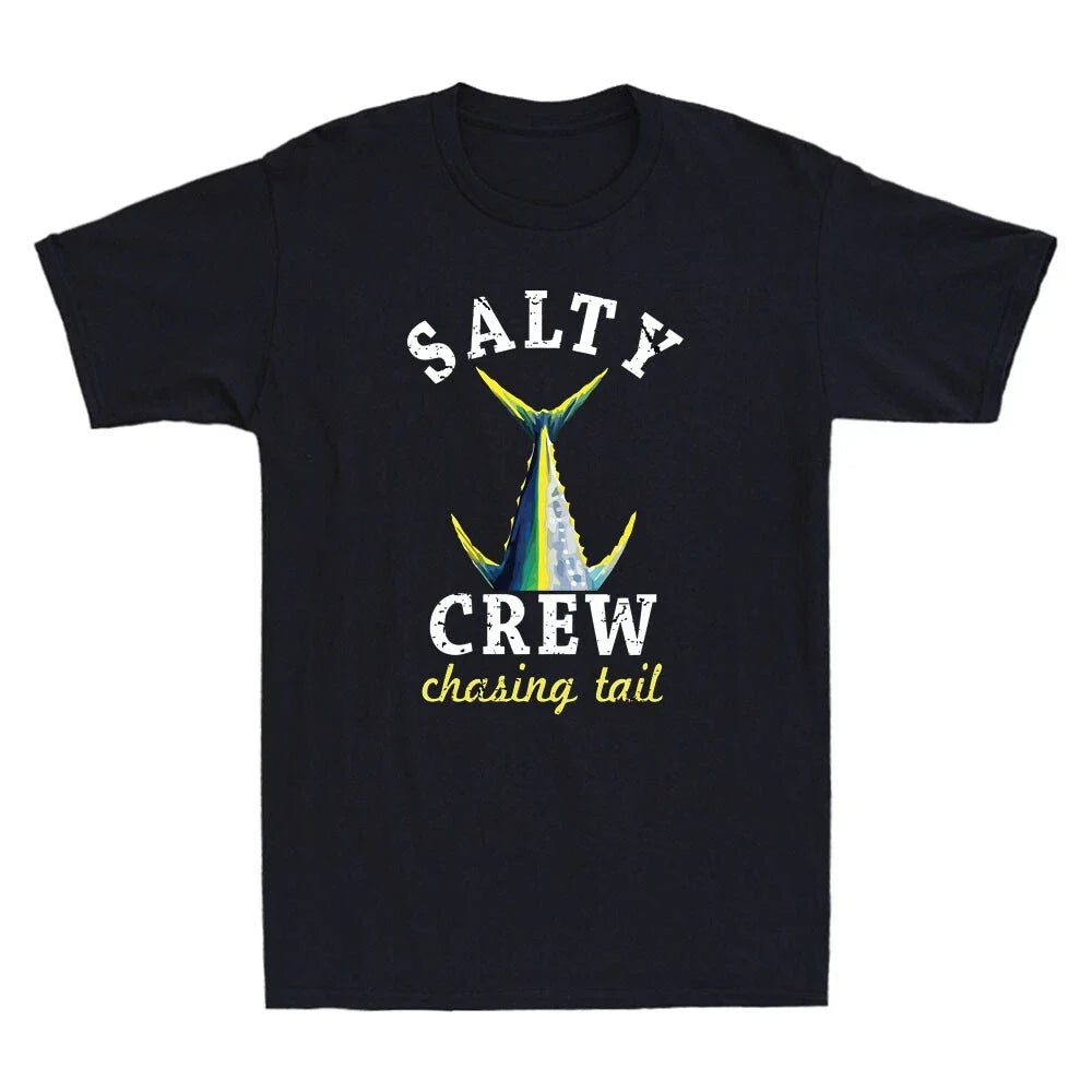 Salty Crew Chasing Tail Funny Fish Meme Fishing Lover - Adult & Kids T-Shirts, Sweatshirts & Hoodies apparel design preview 1