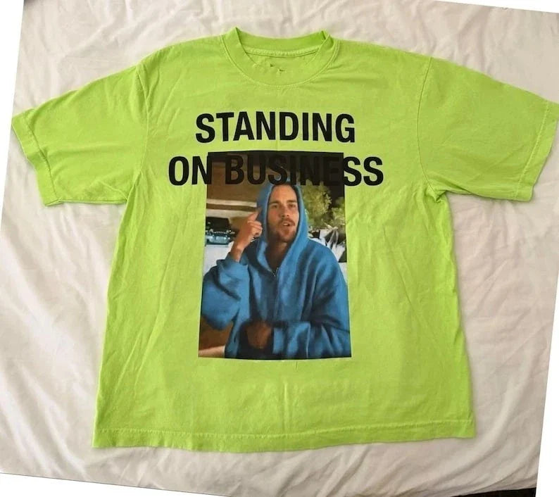 Justin Bieber Standing On Business Meme 2026 Merch - Adult & Kids T-Shirts, Sweatshirts & Hoodies apparel design preview 1