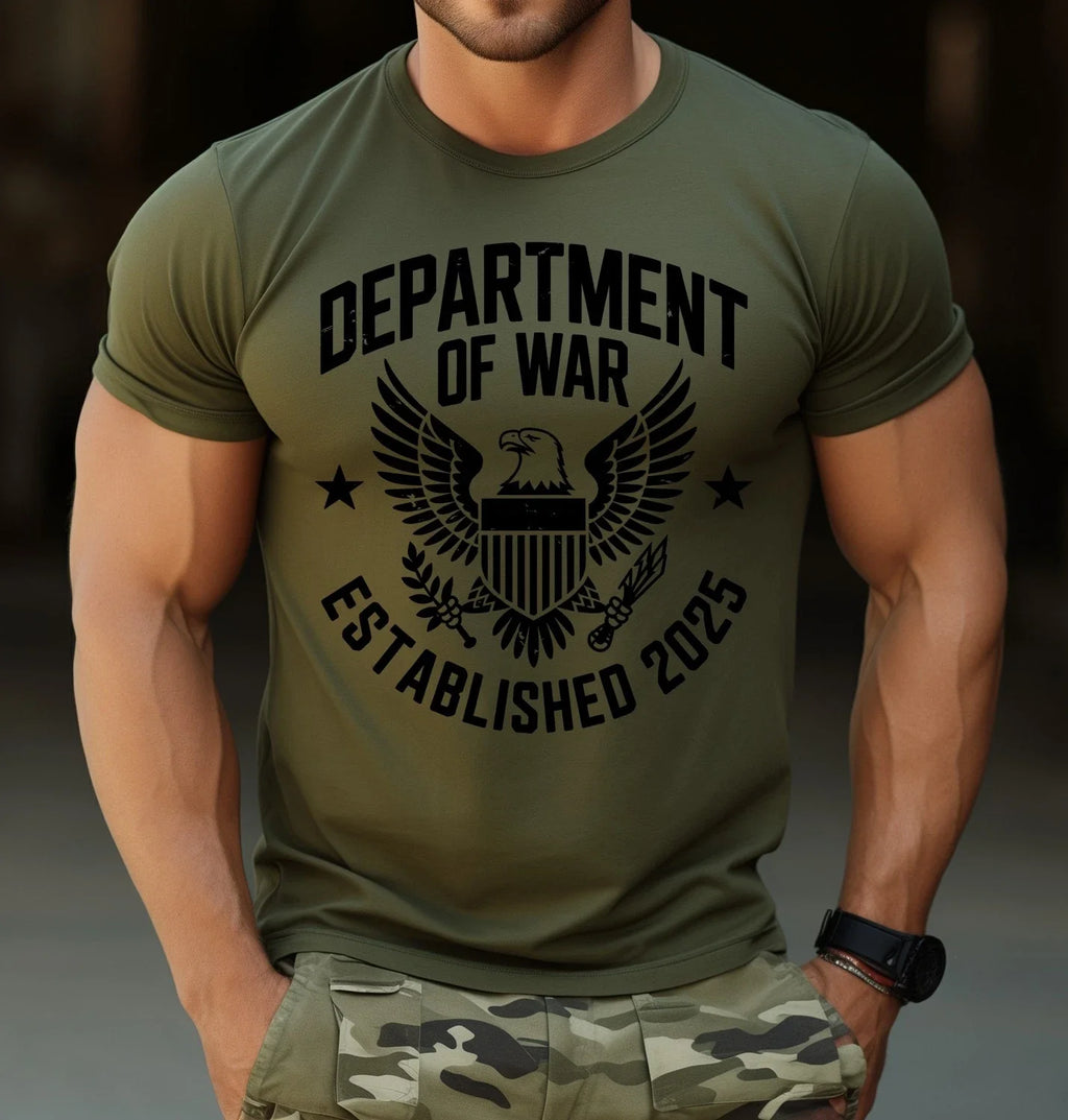 Department of War Established 2025 DOW USA Military - Adult & Kids T-Shirts, Sweatshirts & Hoodies apparel design preview 1