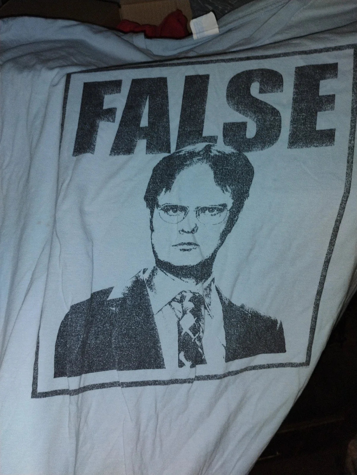 The Office Dwight Schrute False Size XL Graphic (SEE - Adult & Kids T-Shirts, Sweatshirts & Hoodies apparel design preview 1
