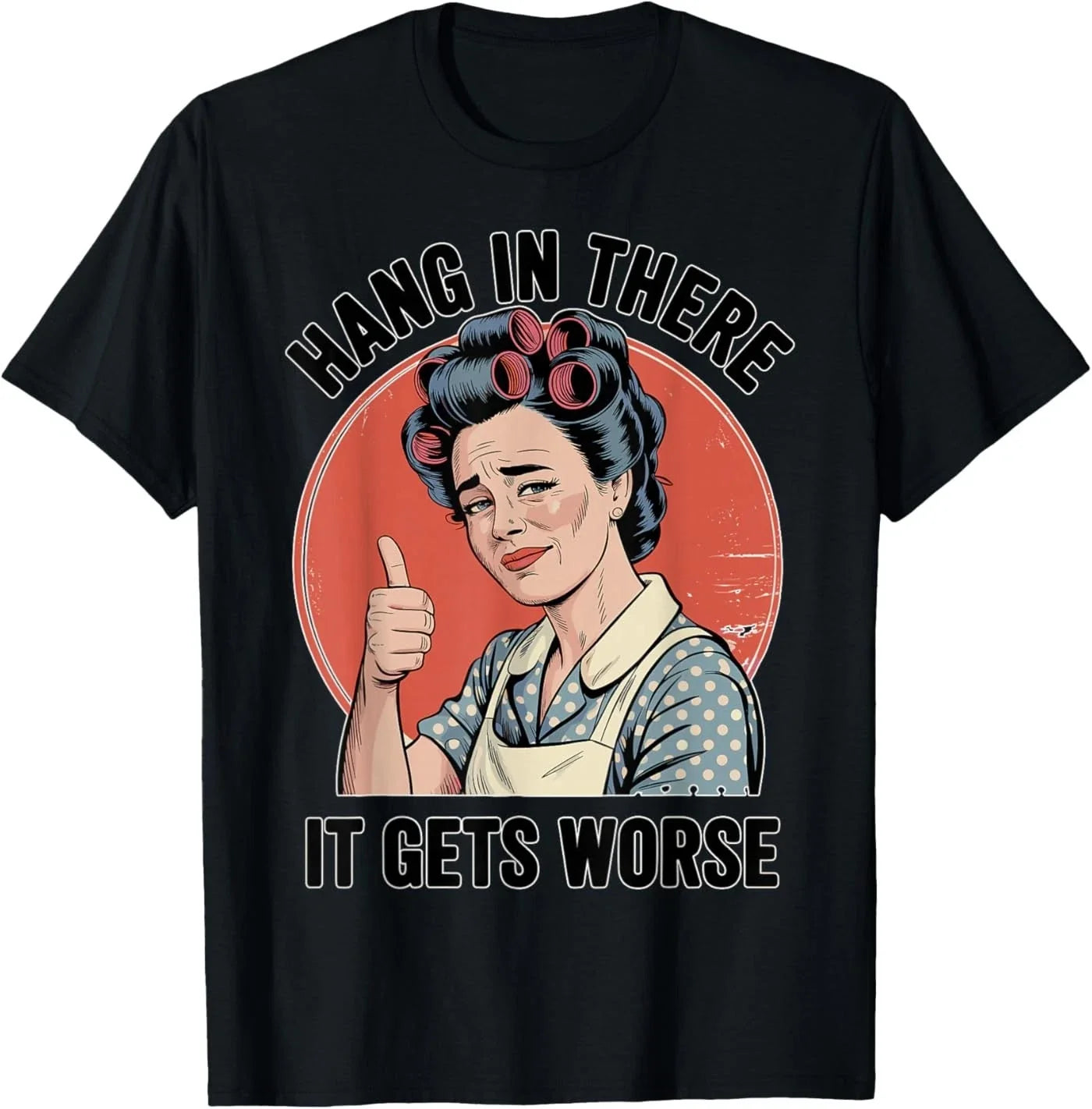 Retro Sarcastic Humor Dread Cartoon Dark Funny - Adult & Kids T-Shirts, Sweatshirts & Hoodies apparel design preview 1