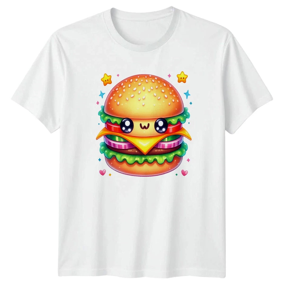 Kawaii Cute Burger Food Lover Fast Birthday Gift For - Adult & Kids T-Shirts, Sweatshirts & Hoodies apparel design preview 1