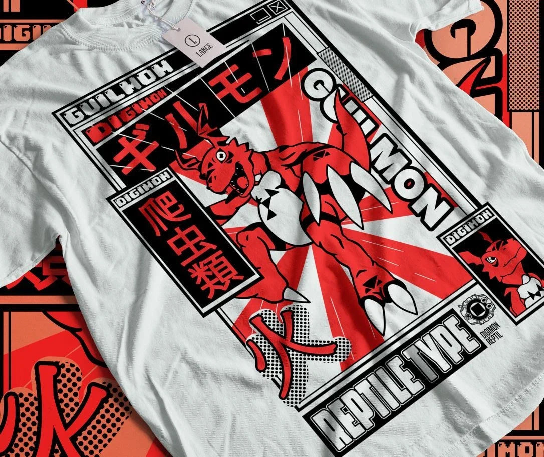 Digimon Anime Growlmon Guilmon Jyarimon WarGrowlmon - Adult & Kids T-Shirts, Sweatshirts & Hoodies apparel design preview 1