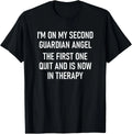 I'm On My Second Guardian Angel Funny, Jokes, - Adult & Kids T-Shirts, Sweatshirts & Hoodies apparel design preview 1
