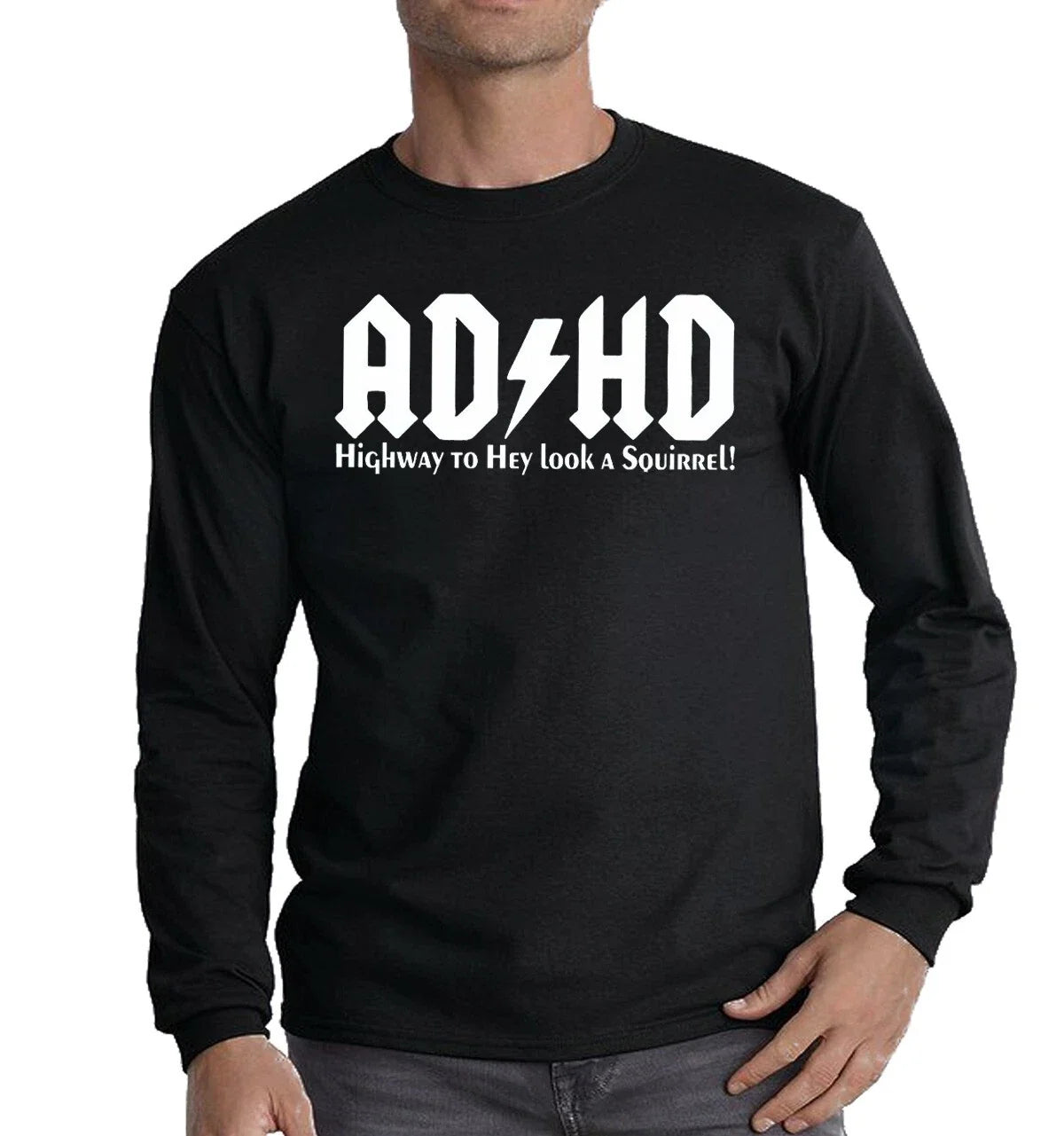 AD HD Mens Funny Joke Novelty Gift Present Top - Adult & Kids T-Shirts, Sweatshirts & Hoodies apparel design preview 1