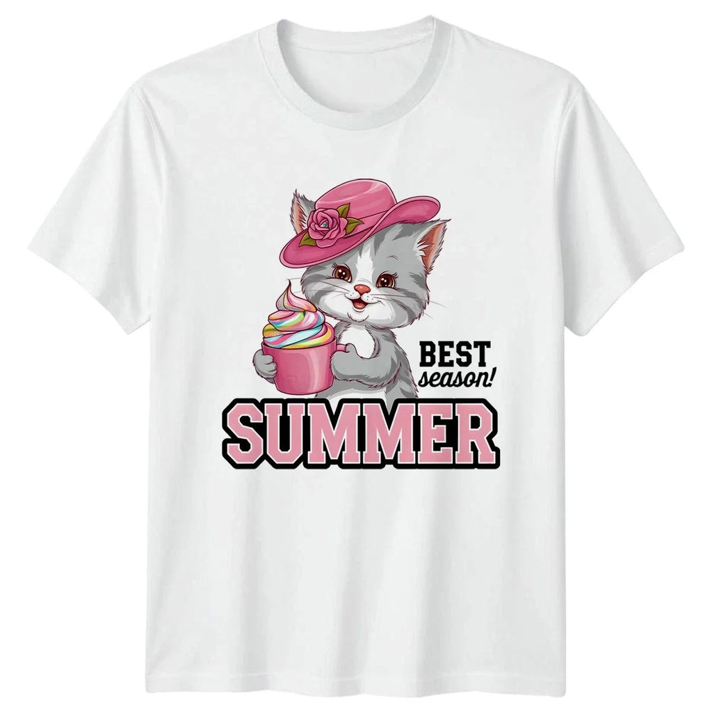 Best Season Summer Womens Cute Cats Kawaii Gift For - Adult & Kids T-Shirts, Sweatshirts & Hoodies apparel design preview 1