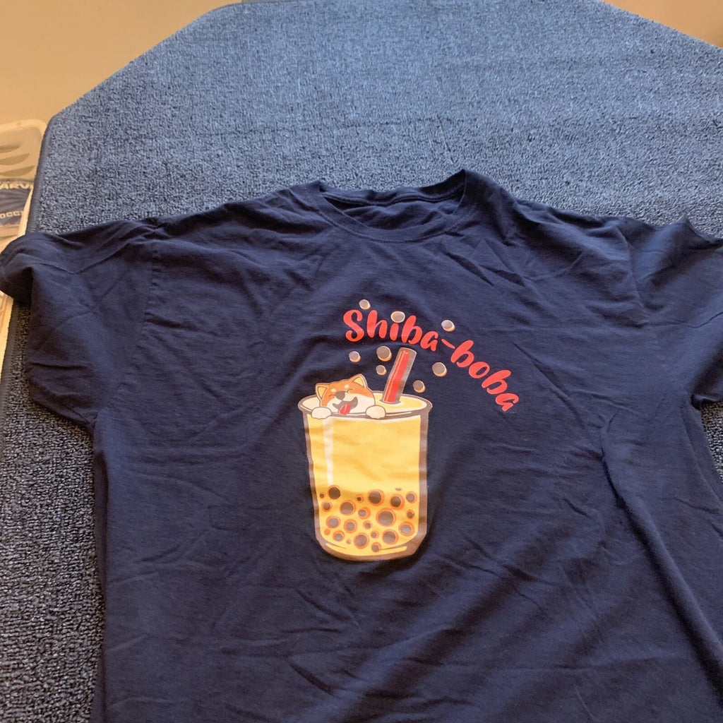 Shiba Inu Boba Bubble Milk Tea Kawaii Japanese Dog - Adult & Kids T-Shirts, Sweatshirts & Hoodies apparel design preview 1