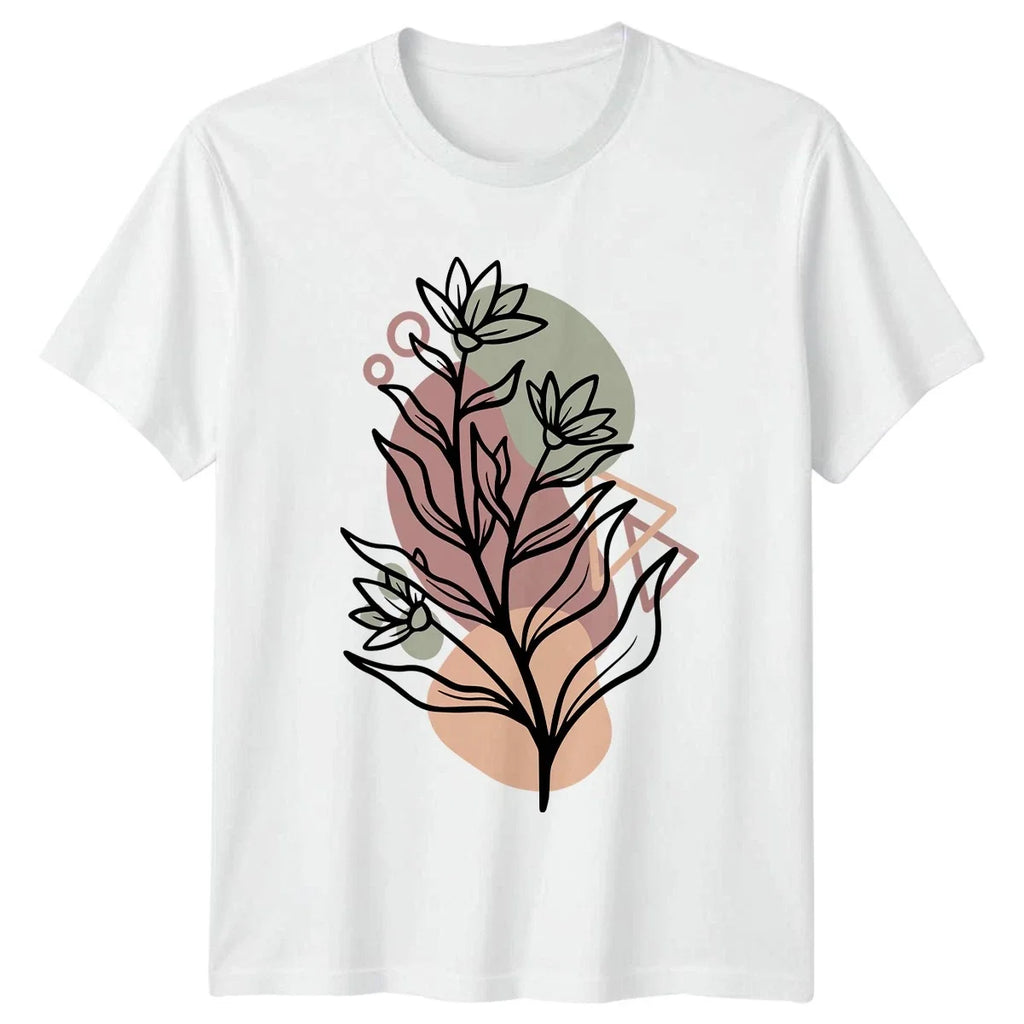 Abstract Boho Botanical Flower Line Womens Nature - Adult & Kids T-Shirts, Sweatshirts & Hoodies apparel design preview 1