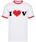 I Love V Mens Ringer K Pop Singer Fan Tour Gig Music - Adult & Kids T-Shirts, Sweatshirts & Hoodies apparel design preview 1