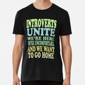 Introverts Unite Size S to 5XL Made in the USA - Adult & Kids T-Shirts, Sweatshirts & Hoodies apparel design preview 1