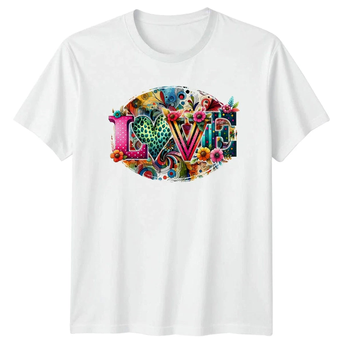 LOVE Womens Retro Floral Boho Birthday Gift For Her - Adult & Kids T-Shirts, Sweatshirts & Hoodies apparel design preview 1