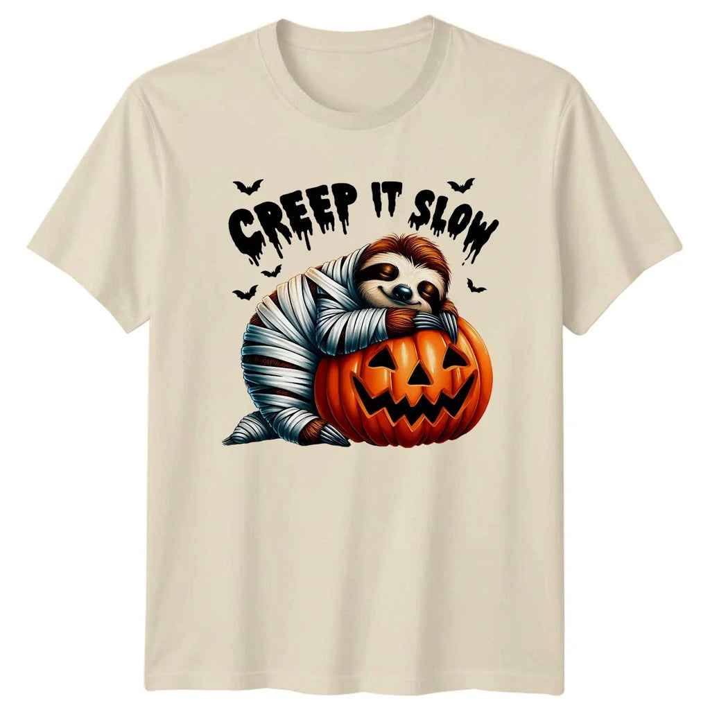 Creep It Slow Sloth Halloween Gift For Him And Her - Adult & Kids T-Shirts, Sweatshirts & Hoodies apparel design preview 1