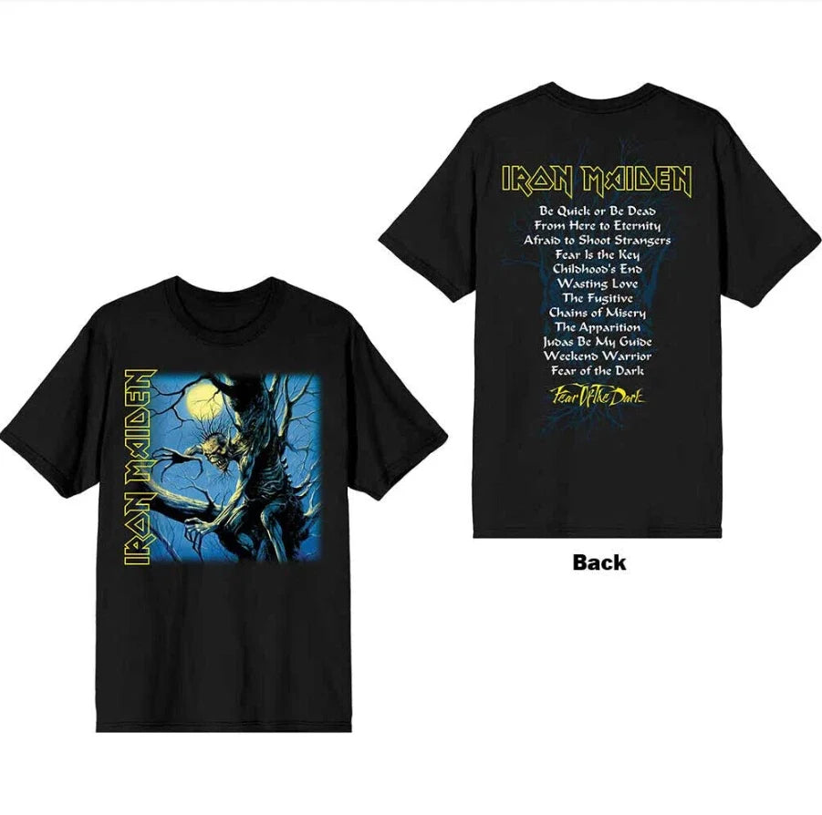 Iron Maiden Fear of the Dark Black with Tracklist - Adult & Kids T-Shirts, Sweatshirts & Hoodies apparel design preview 1