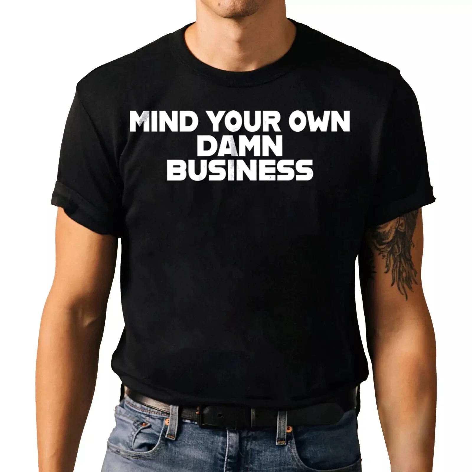 Funny Sarcastic -Mind Your Own Damn Business Humor - Adult & Kids T-Shirts, Sweatshirts & Hoodies apparel design preview 1