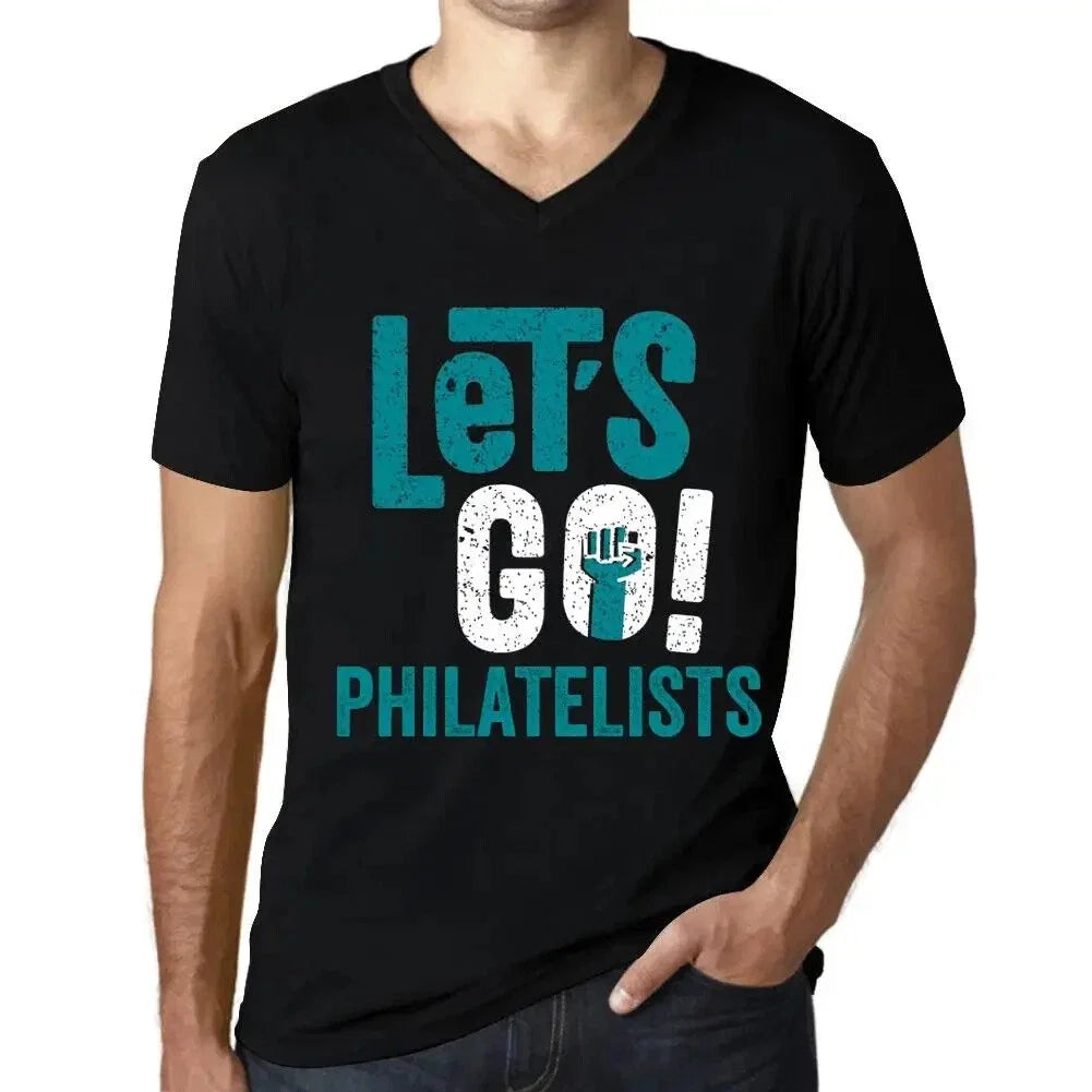 Men's Graphic V Neck Let's Go Philatelists - Adult & Kids T-Shirts, Sweatshirts & Hoodies apparel design preview 1