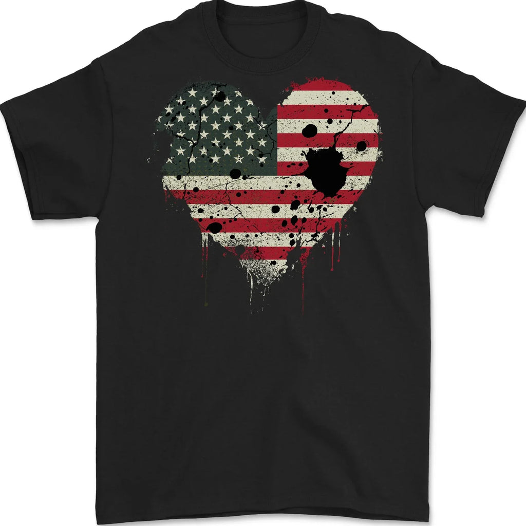 Love USA Flag Independence Day American Mens 100% - Adult & Kids T-Shirts, Sweatshirts & Hoodies apparel design preview 1